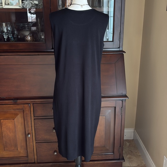 Misook Knit Black Dress M - Picture 6 of 10
